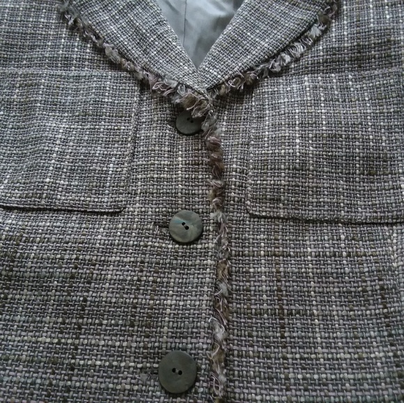 $159 NWT | RENA ROWAN Fringe Tweed Jacket | Women's Size 16W - Picture 4 of 7